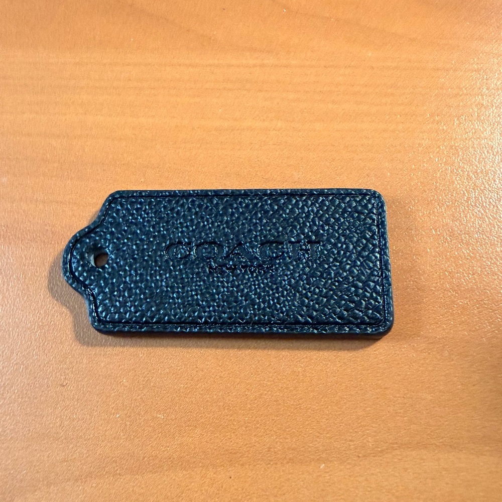 Coach Black Leather Hangtag